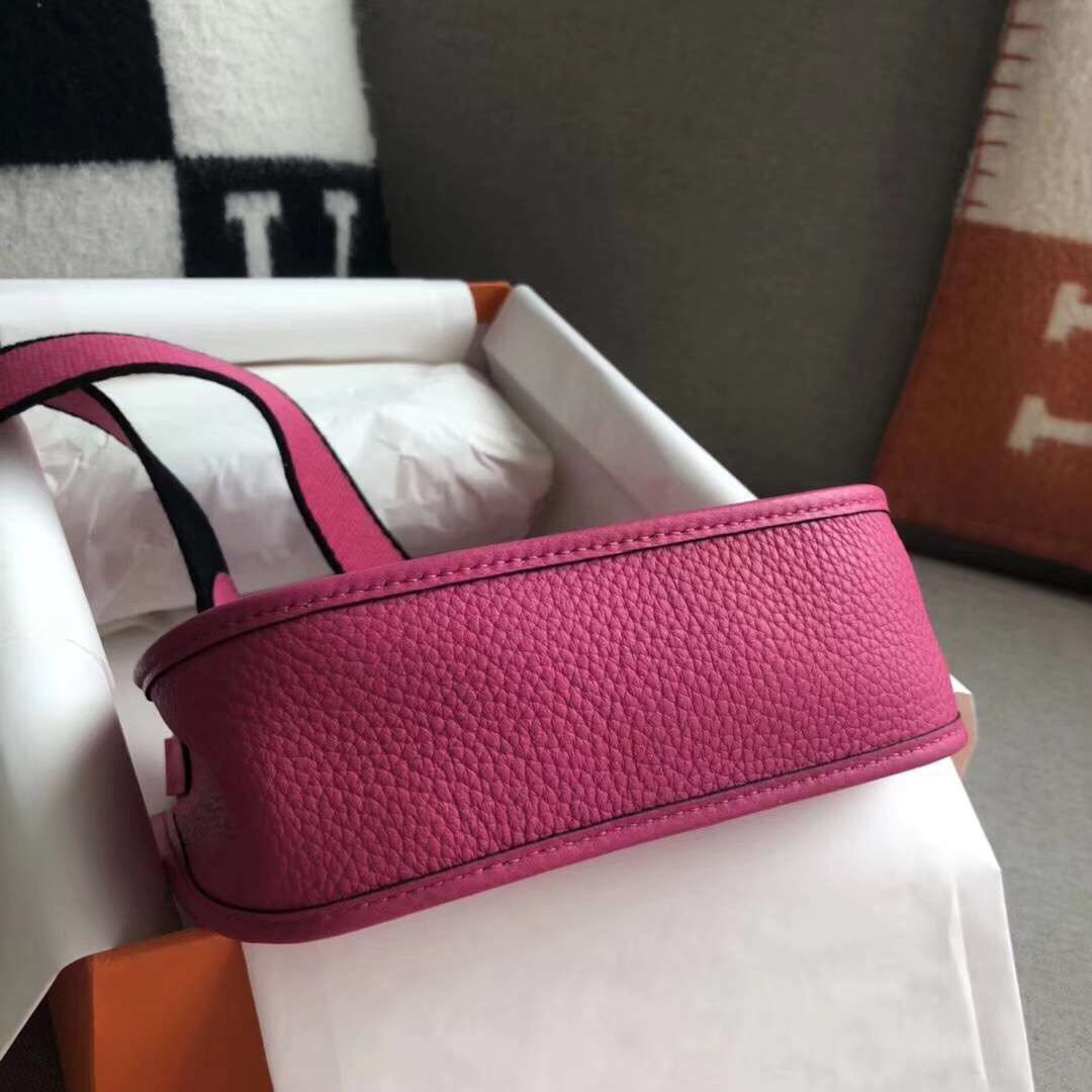 Hermes Evelyne 16 Amazone TPM Shoulder Bag In Rose Pink Clemence Leather